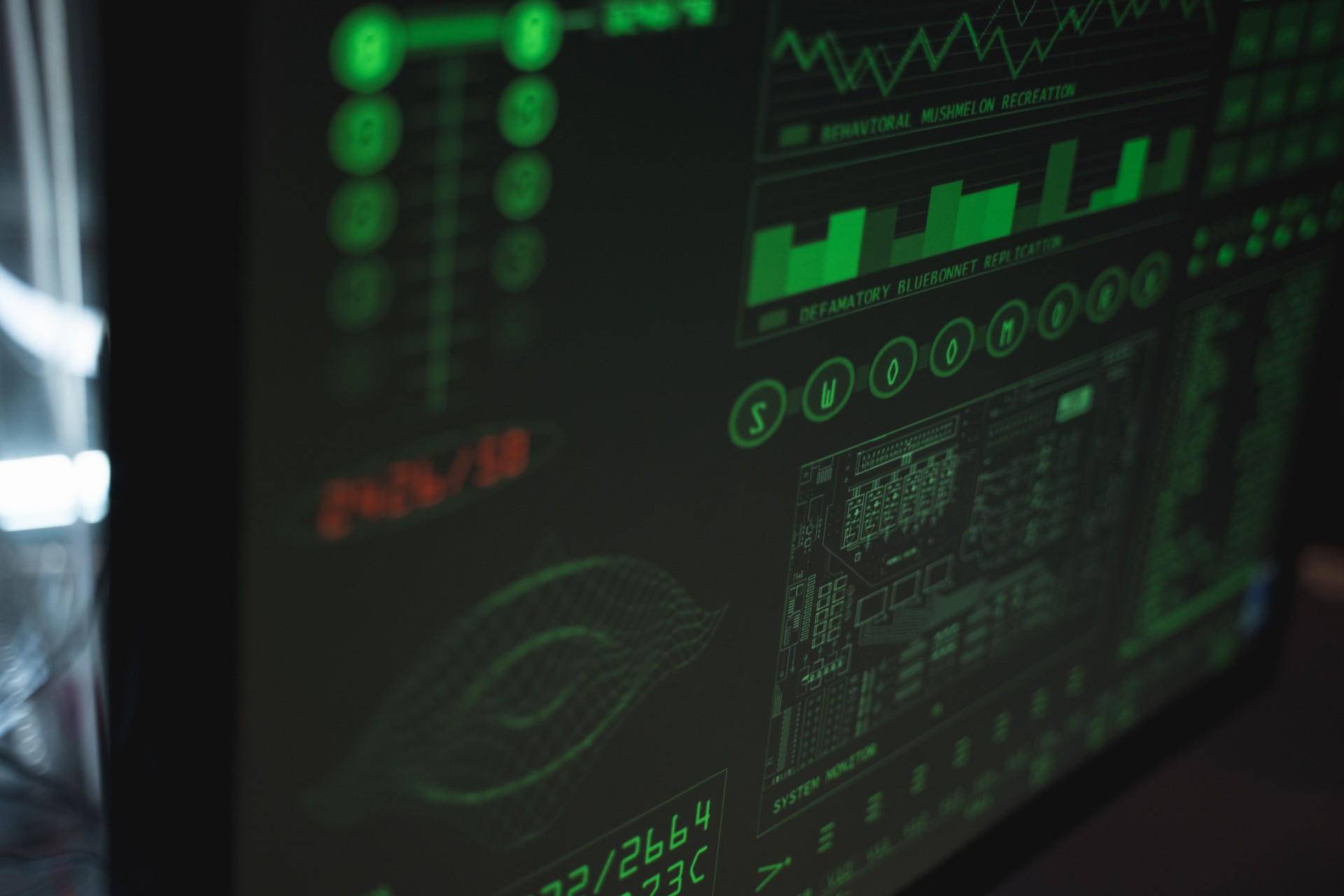 Gráficos de datos médicos en pantalla digital, mostrando análisis predictivos avanzados generados por Inteligencia Artificial